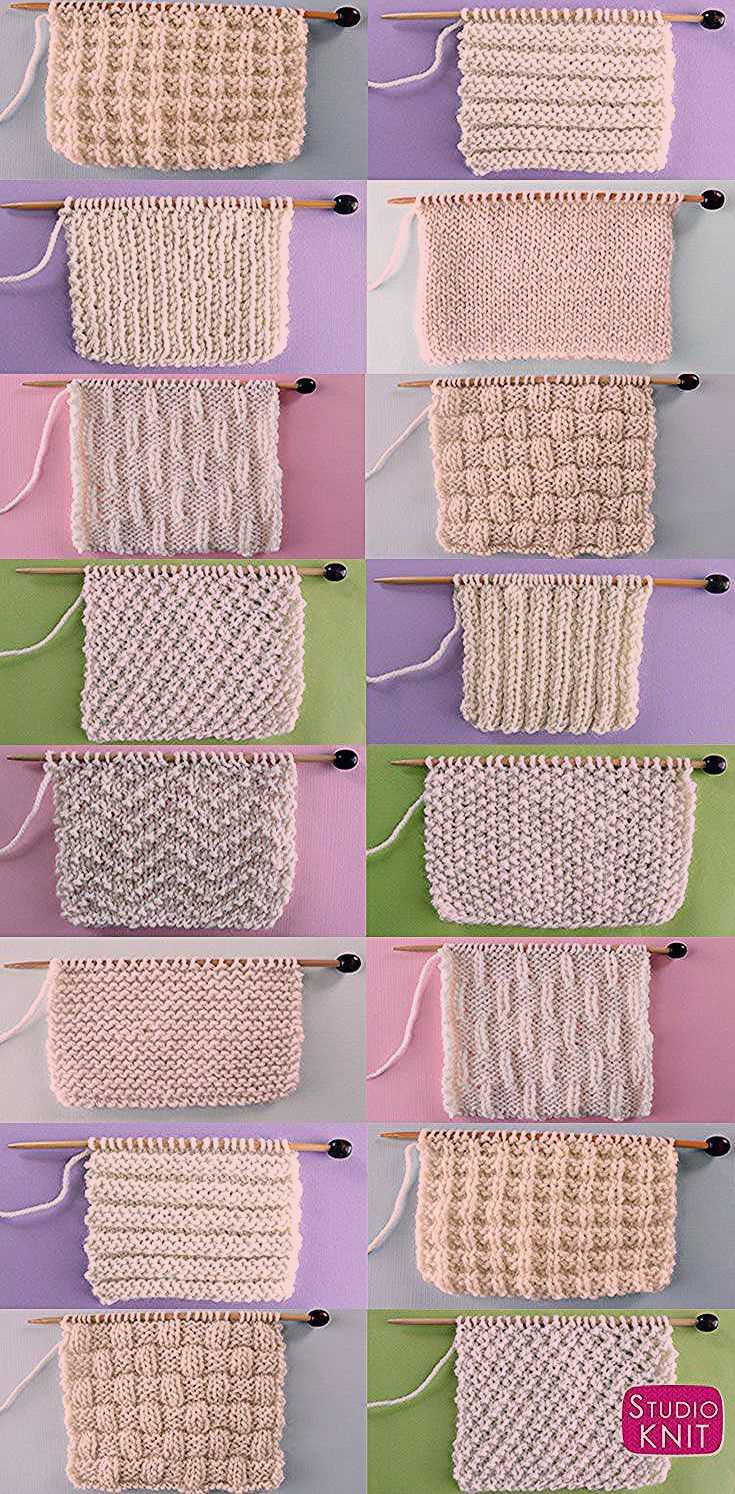 Easy knit purl stitch patterns