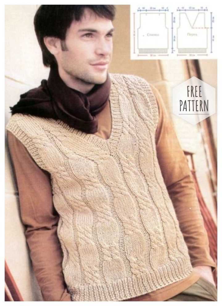 Effortless knitting pattern for men's vest Easy mens vest knitting pattern