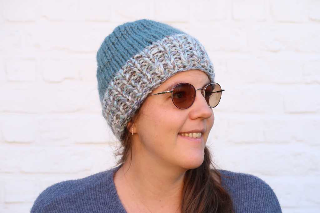 Easy chunky beanie knitting pattern