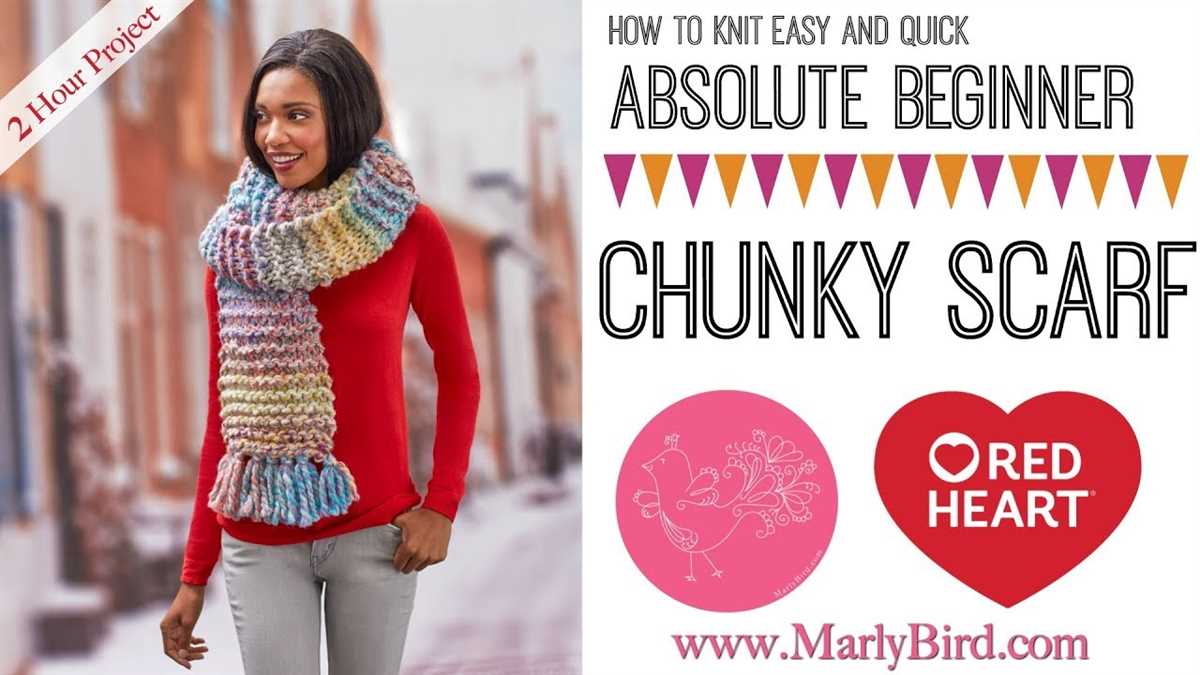 Easy chunky knit scarf pattern free