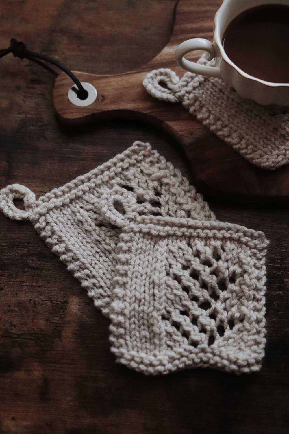 Easy coaster knitting pattern