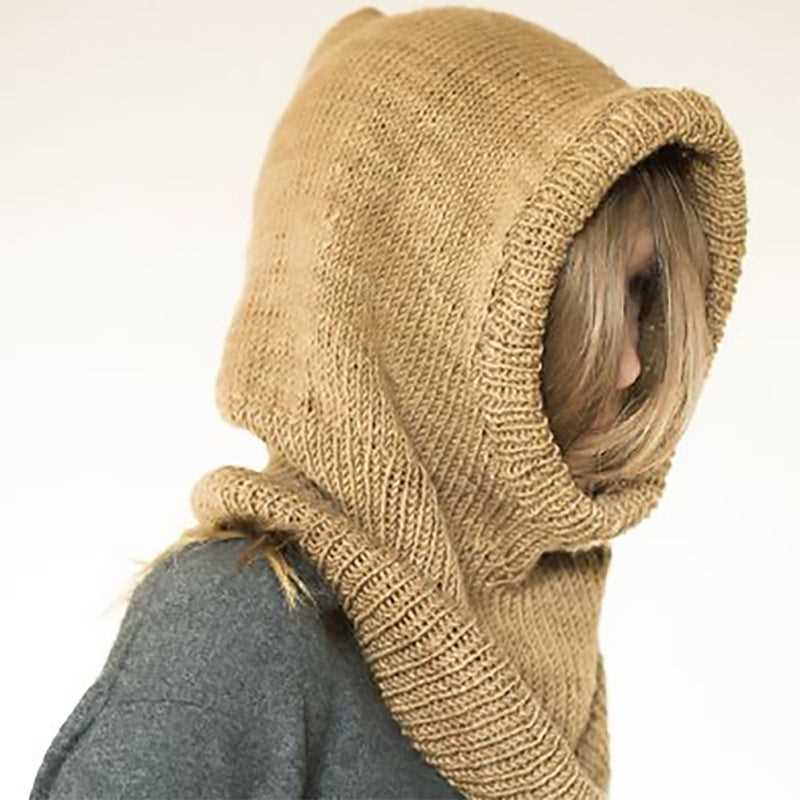 Easy hooded scarf knitting pattern