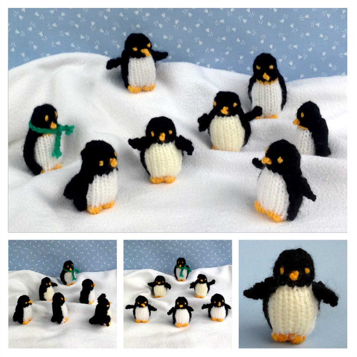 Easy knitted penguin pattern