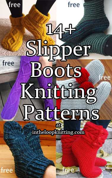 Easy knitted slipper boots pattern free