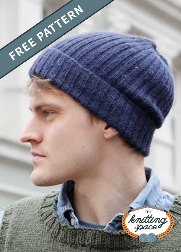Easy men's knitted hat pattern free