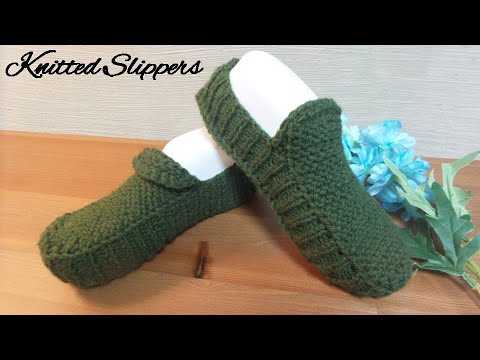 Easy mens knitted slipper pattern