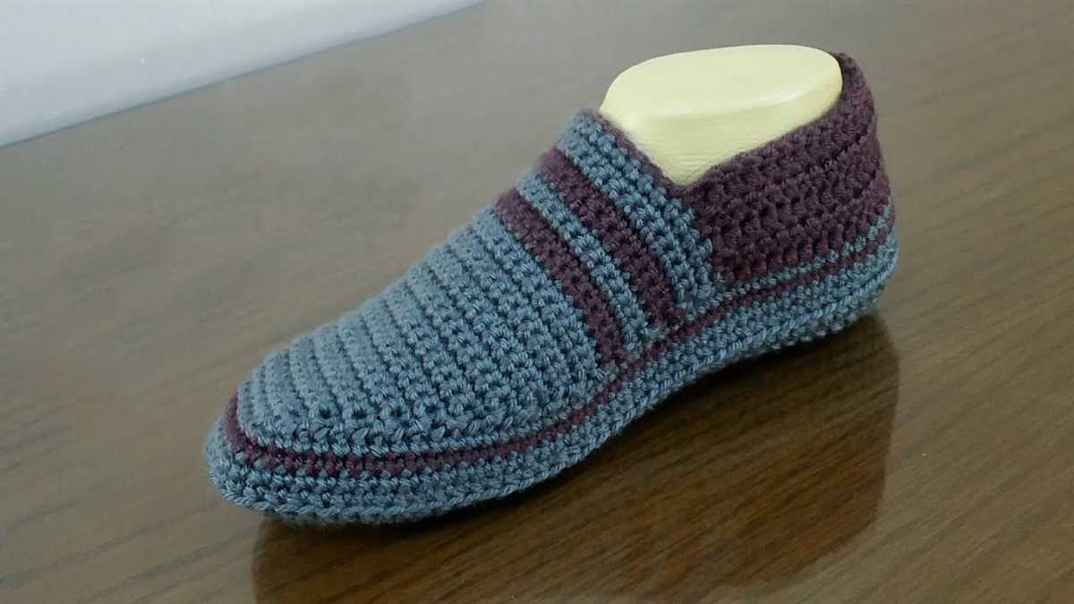 Easy mens knitted slipper pattern