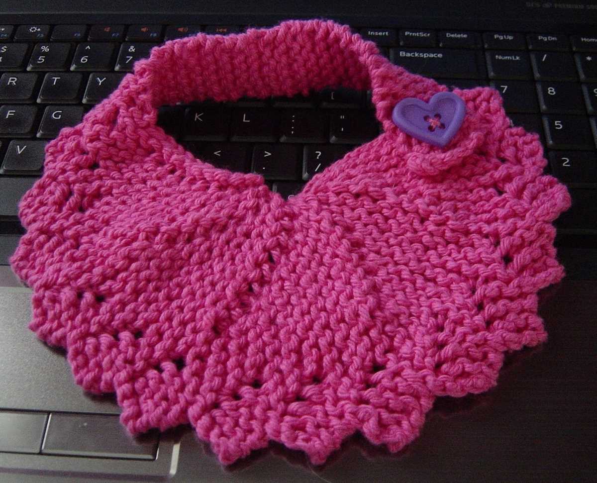 Easy stay on bib knitting pattern
