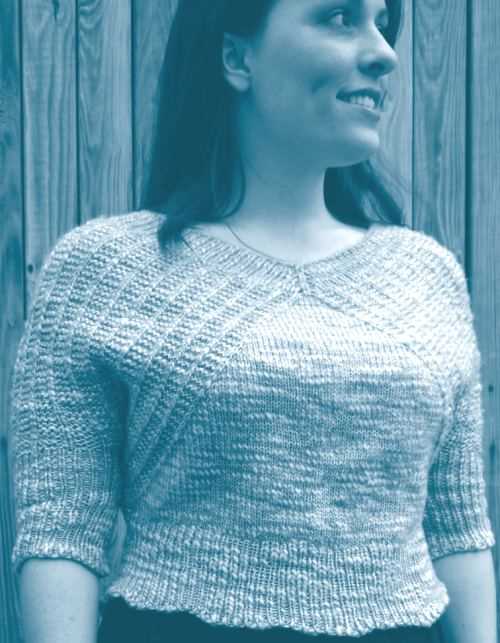 Easy top down knit sweater pattern