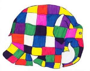 Elmer the elephant knitting pattern