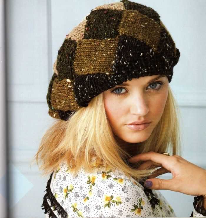 Entrelac beret knitting pattern