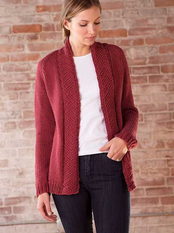 Eyelet cardigan knitting pattern