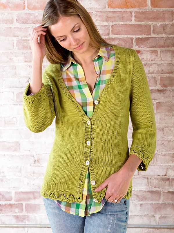 Eyelet cardigan knitting pattern