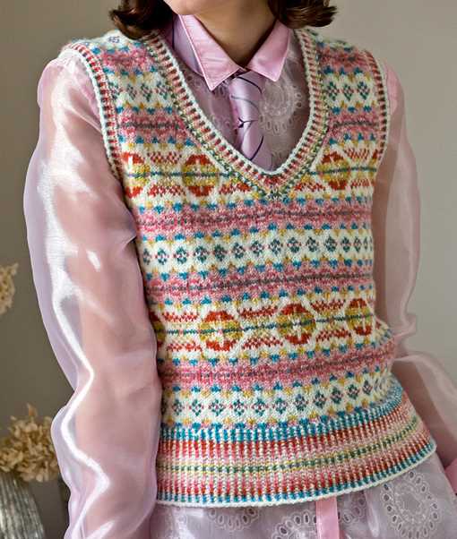 Fair isle tank top knitting pattern