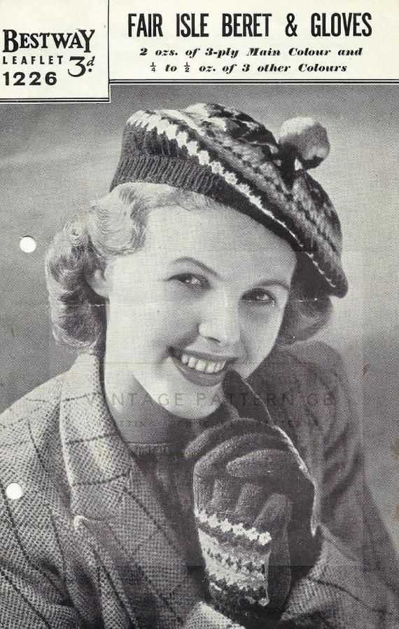 Fair isle beret knitting pattern free