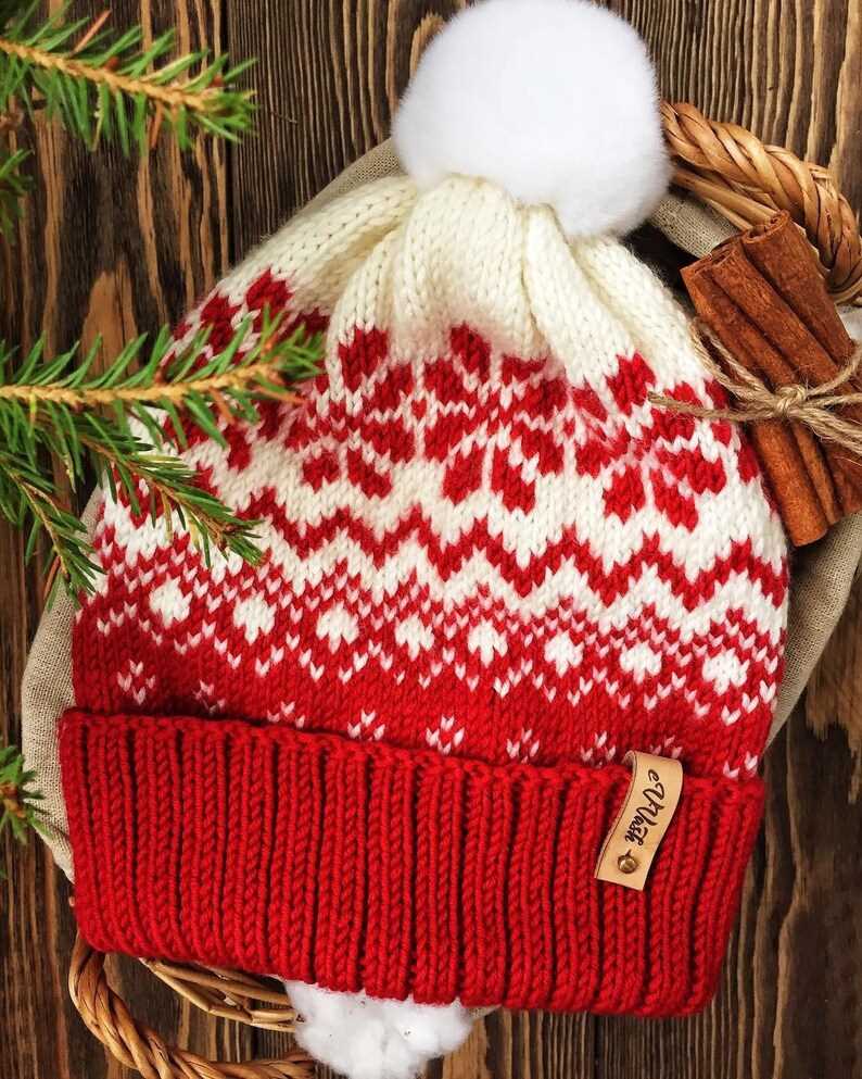 Fair isle snowflake knitting pattern