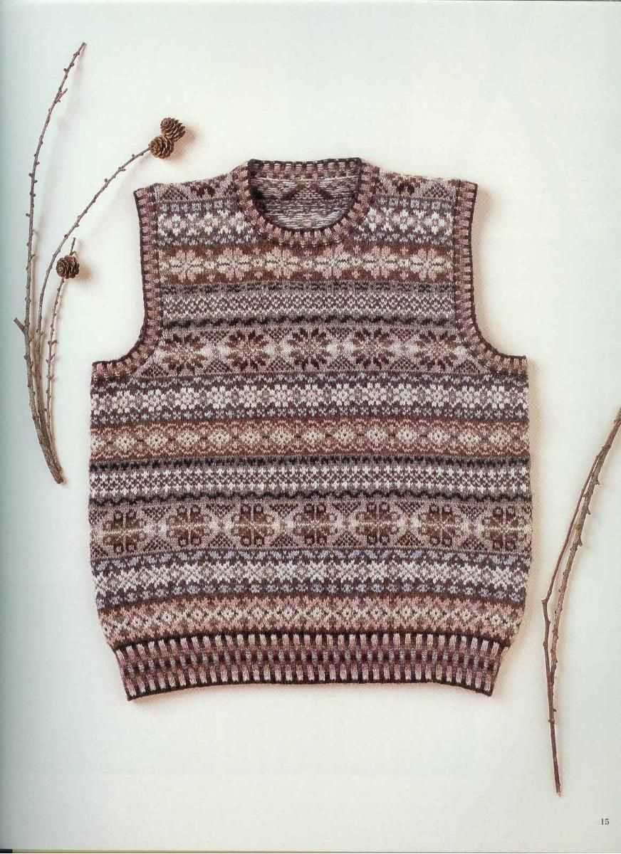 Fair isle tank top knitting pattern
