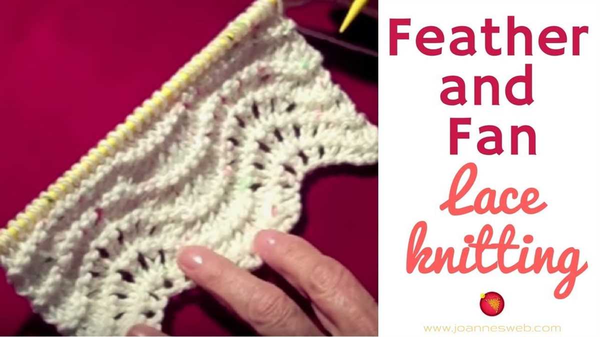 Feather and fan knitting pattern variations