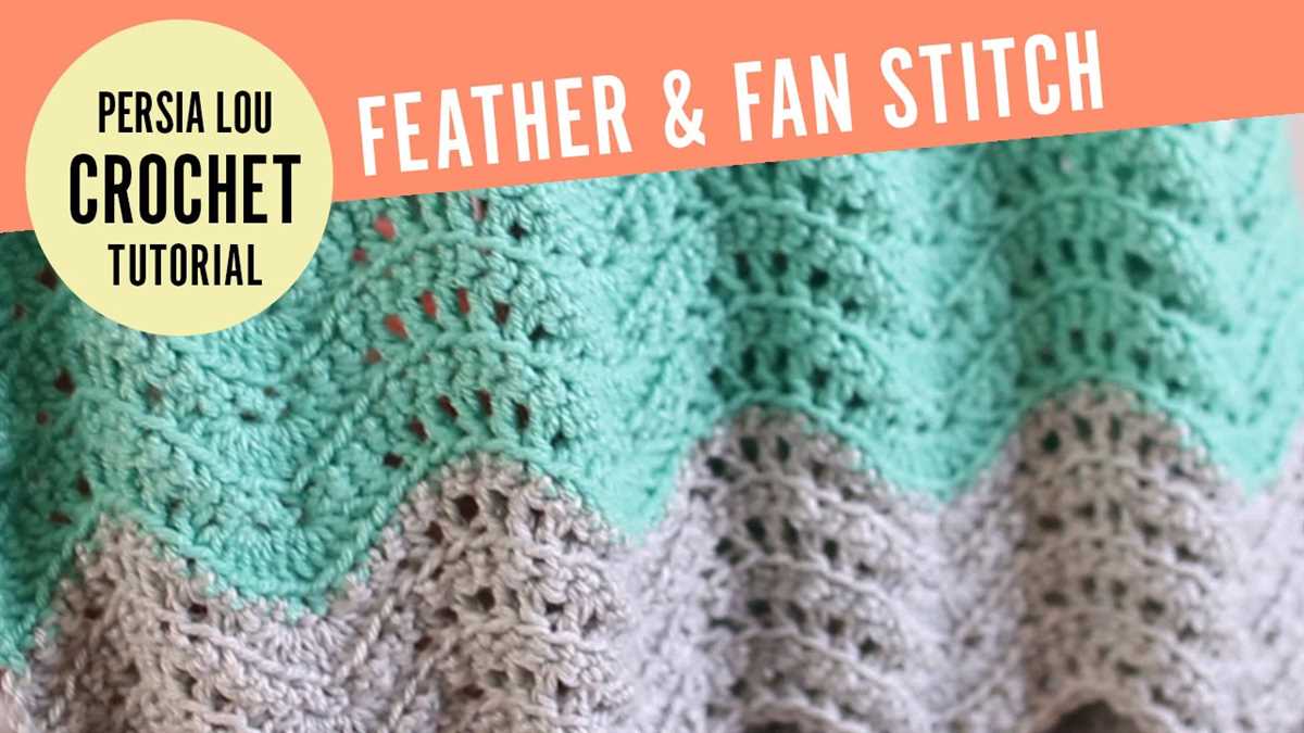 Feather and fan knitting pattern blanket