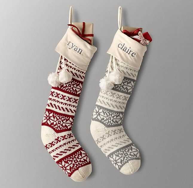 Felted christmas stocking knit pattern