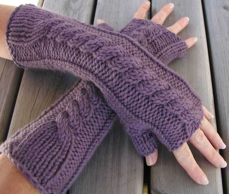 Fingerless gloves pattern knit