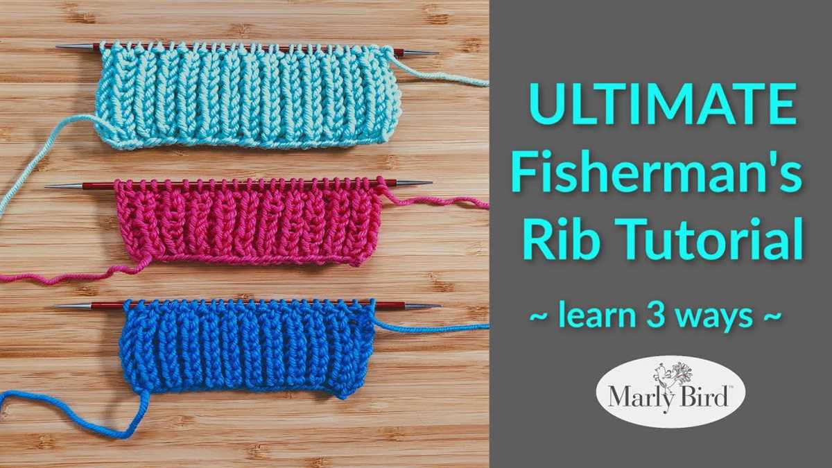 Fisherman's rib knit pattern