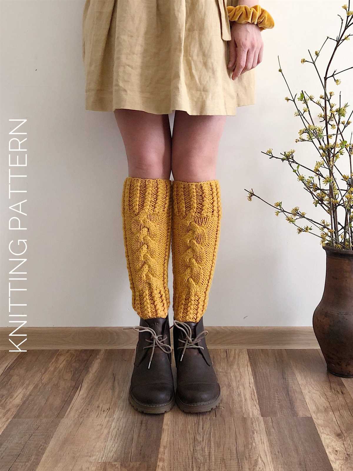 Flared leg warmers knitting pattern