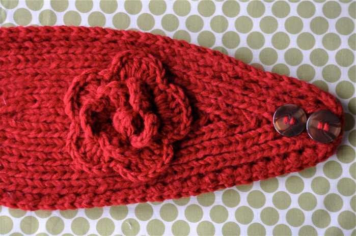 Flower knitted headband pattern