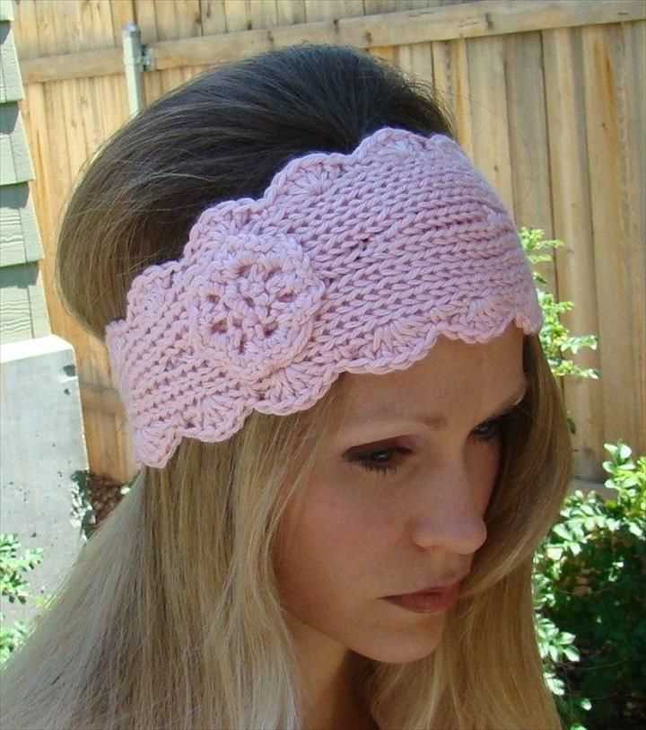 Flower knit headband pattern