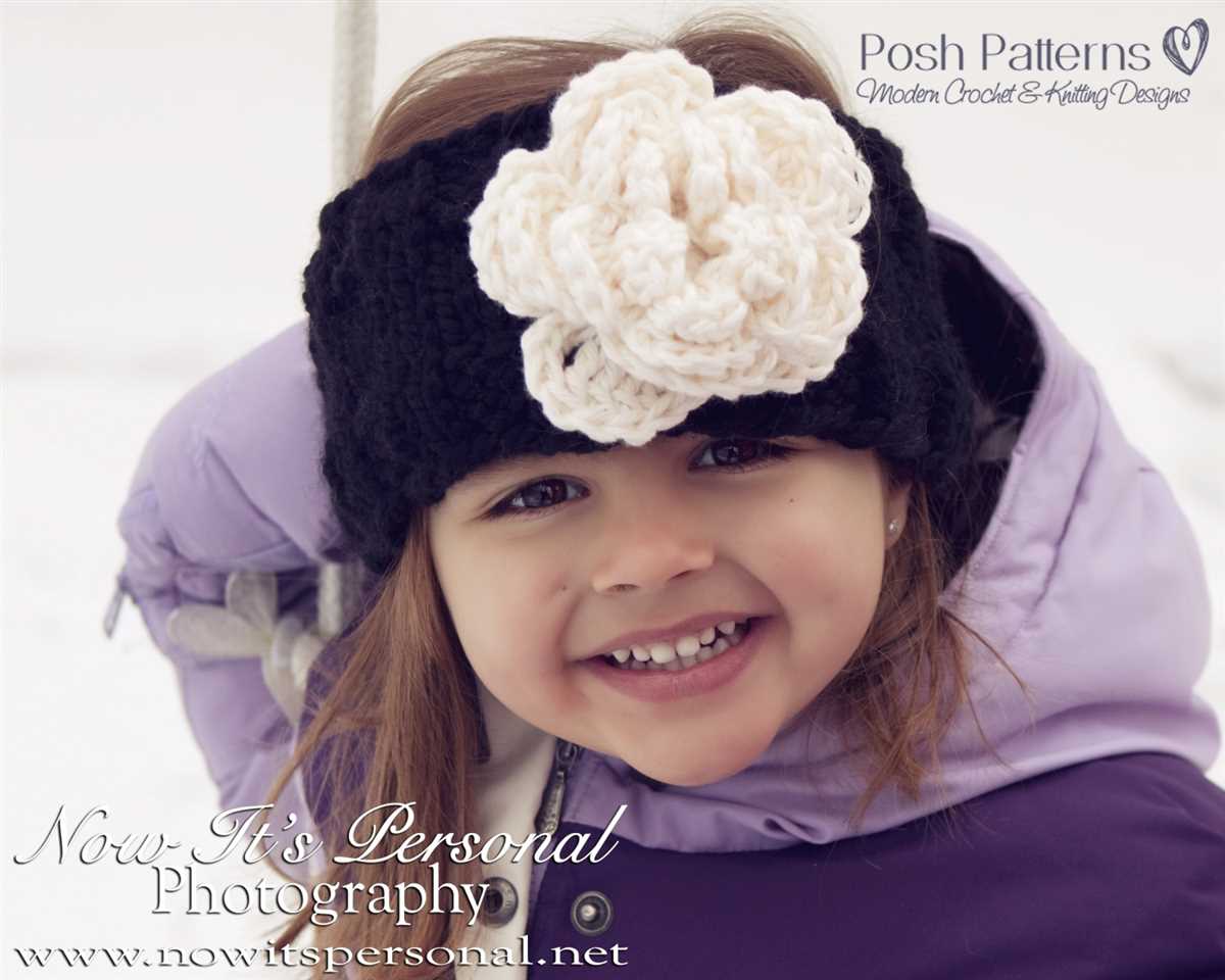 Flower knit headband pattern