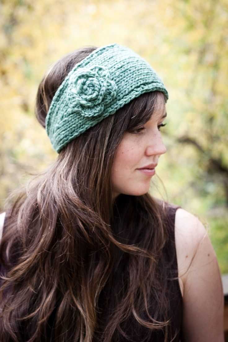 Flower knitted headband pattern
