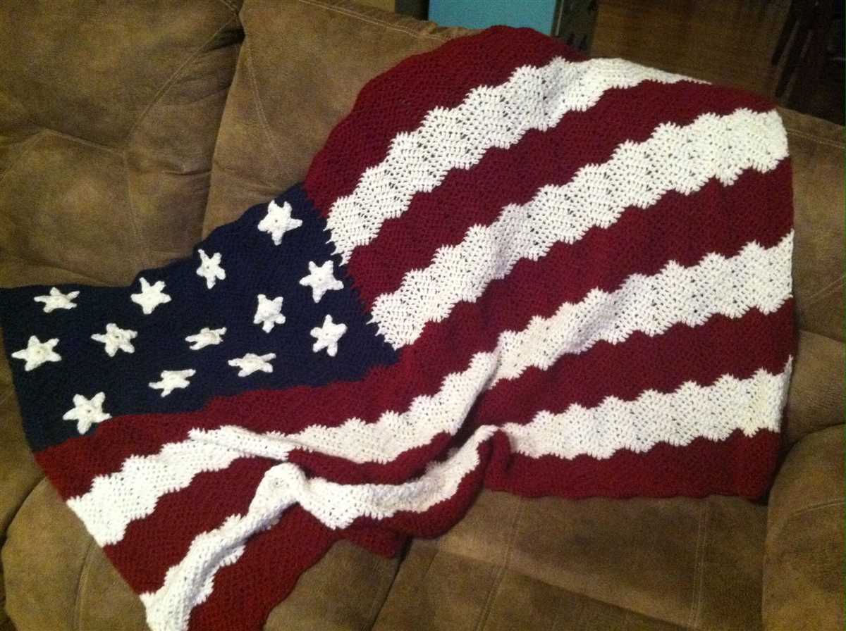 Free american flag blanket knitting pattern