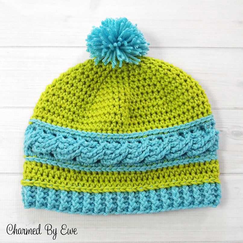 Free cable knit beanie pattern