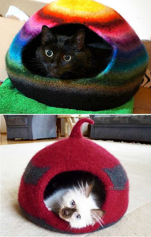 Free cat bed knitting patterns