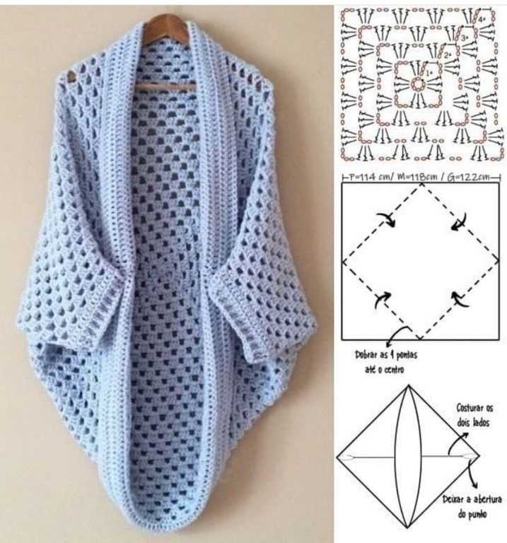 Free cocoon cardigan knitting pattern