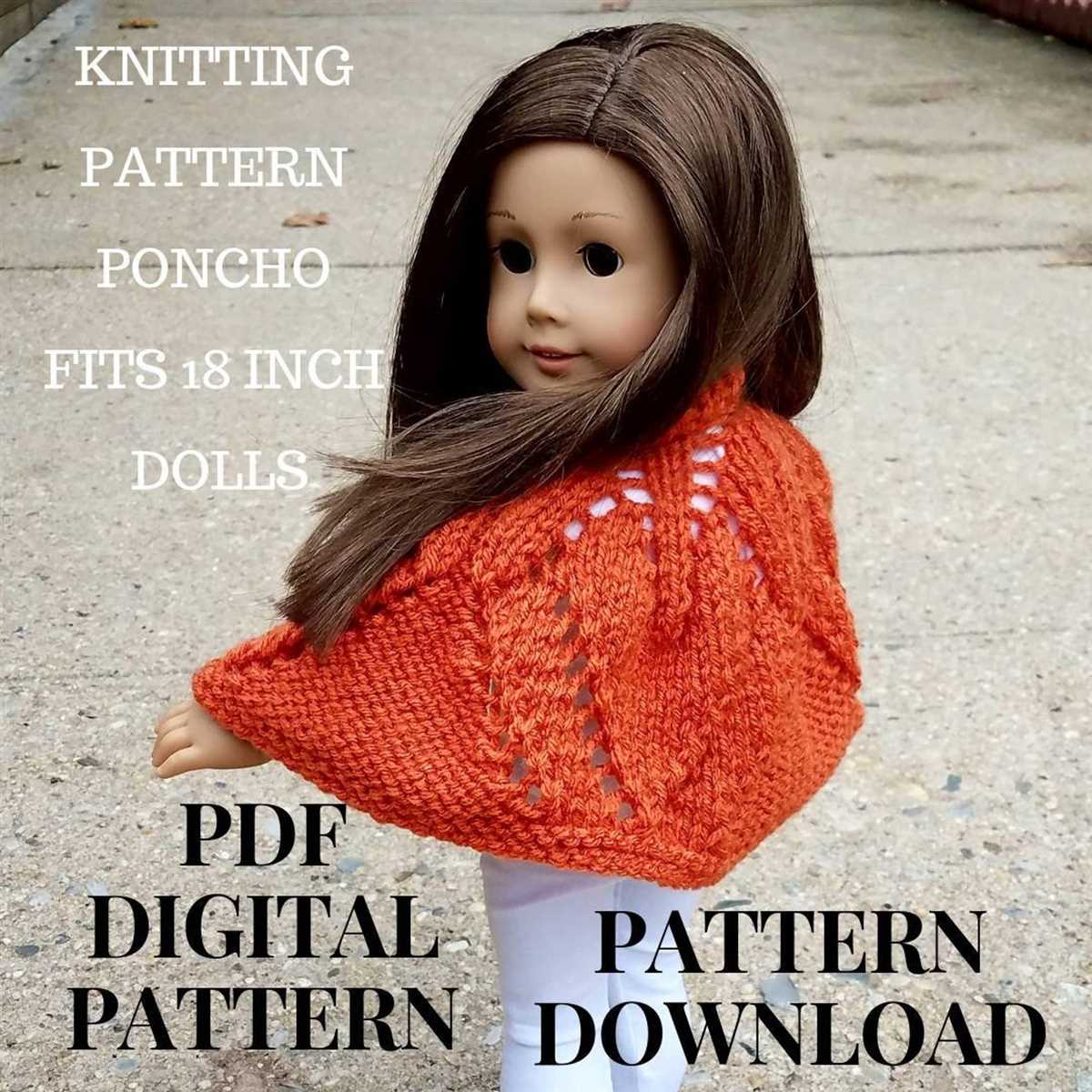 Free doll poncho knitting pattern