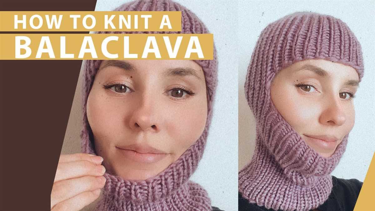 Free easy knitting pattern for a balaclava