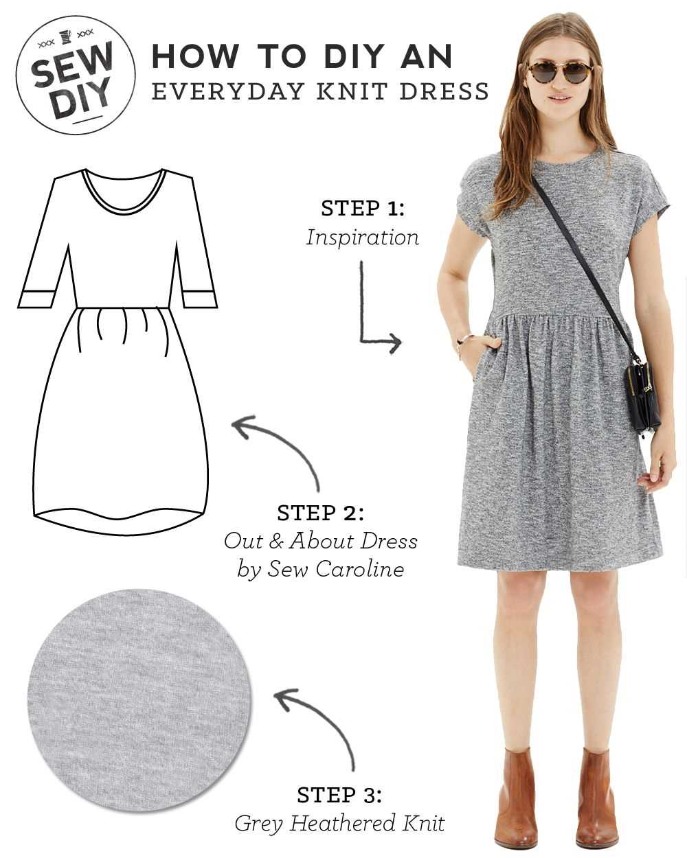 Free knit dress sewing pattern