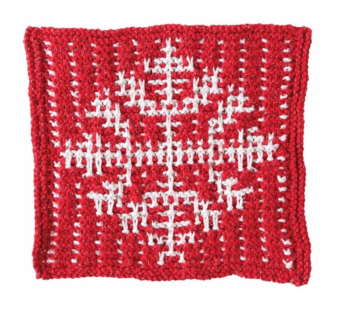 Free knitted dishcloth patterns for christmas