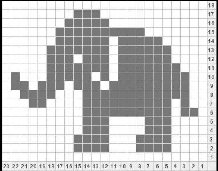 Free knitted elephant dishcloth pattern