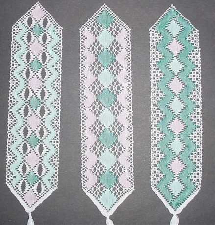 Free knitted lace bookmark patterns