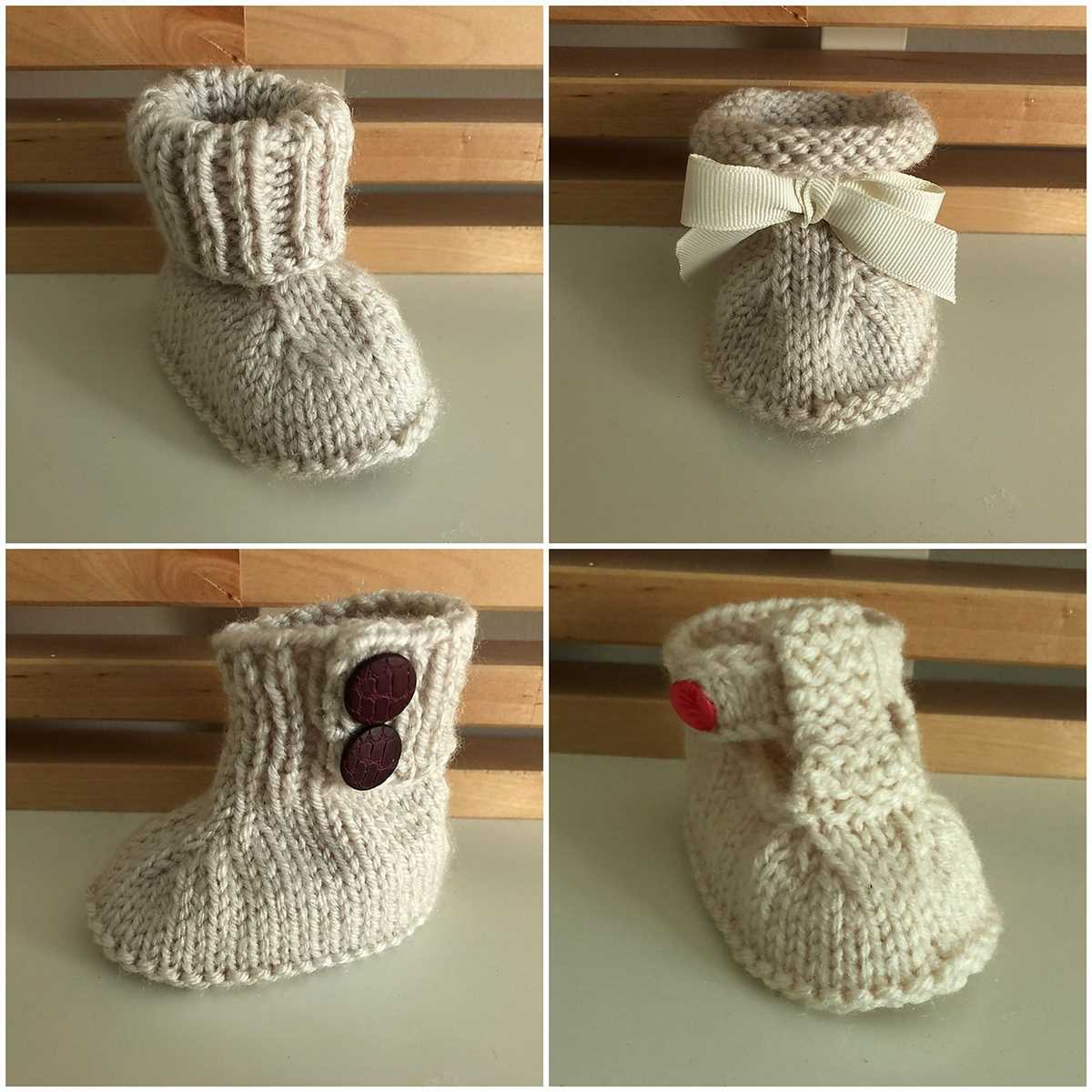 Free knitting booties pattern