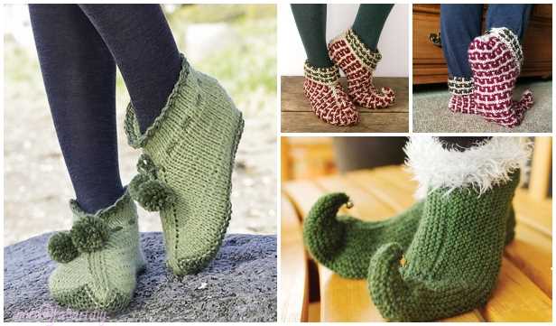 Free knitting pattern for elf slippers