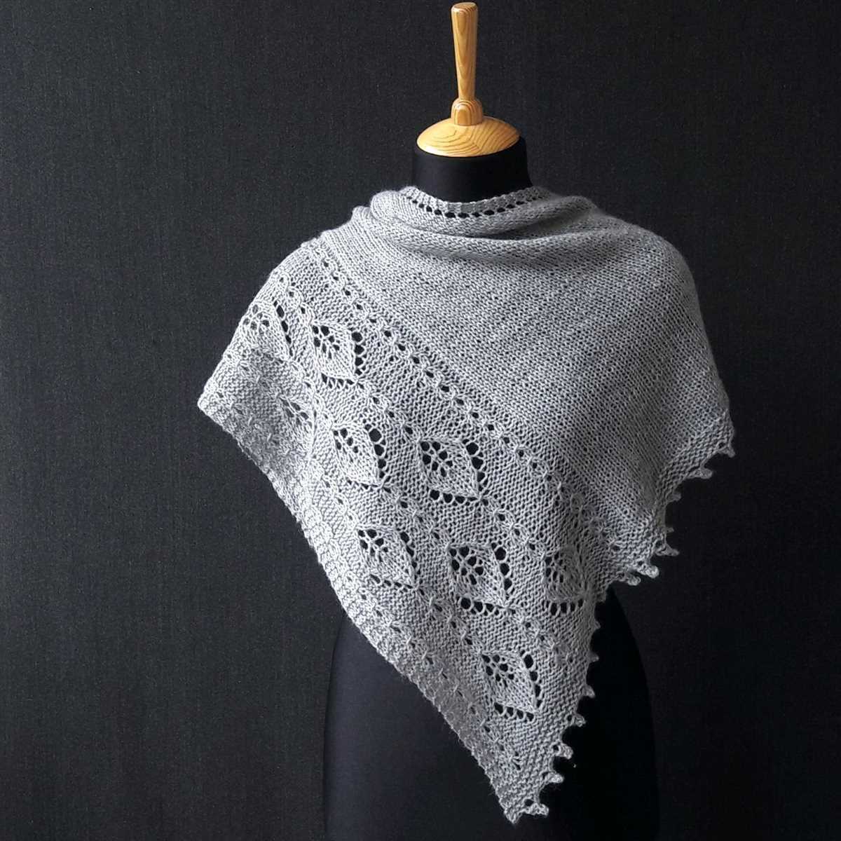 Free knitting pattern triangle lace shawl