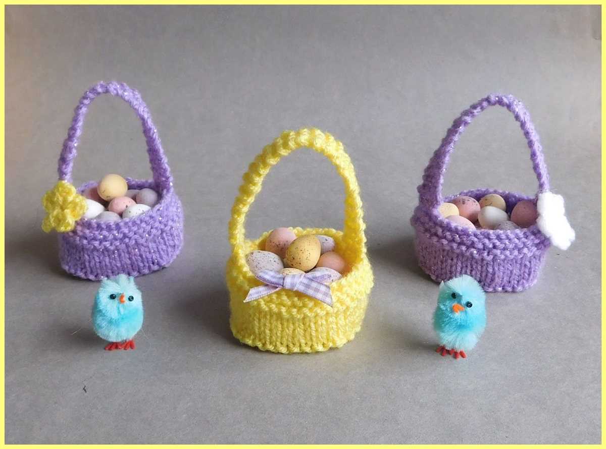 Free knitting patterns for easter baskets