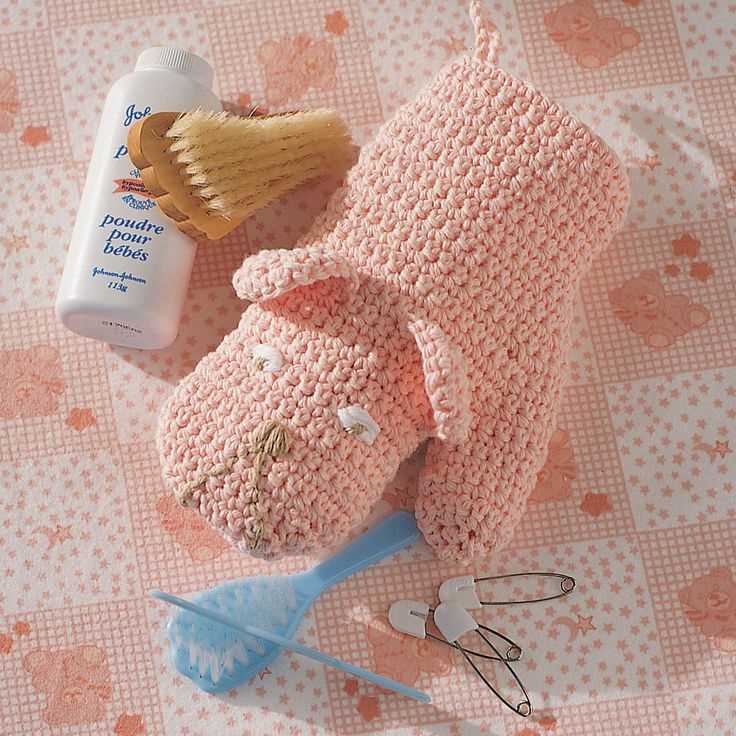 Free pattern knitted bath mitt