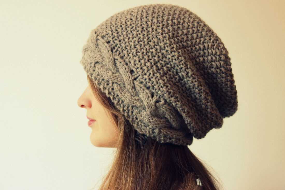 Free slouchy knit hat pattern