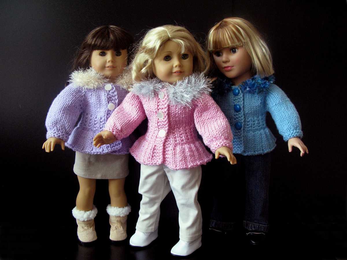 Free doll clothes knitting patterns for 18 inch dolls
