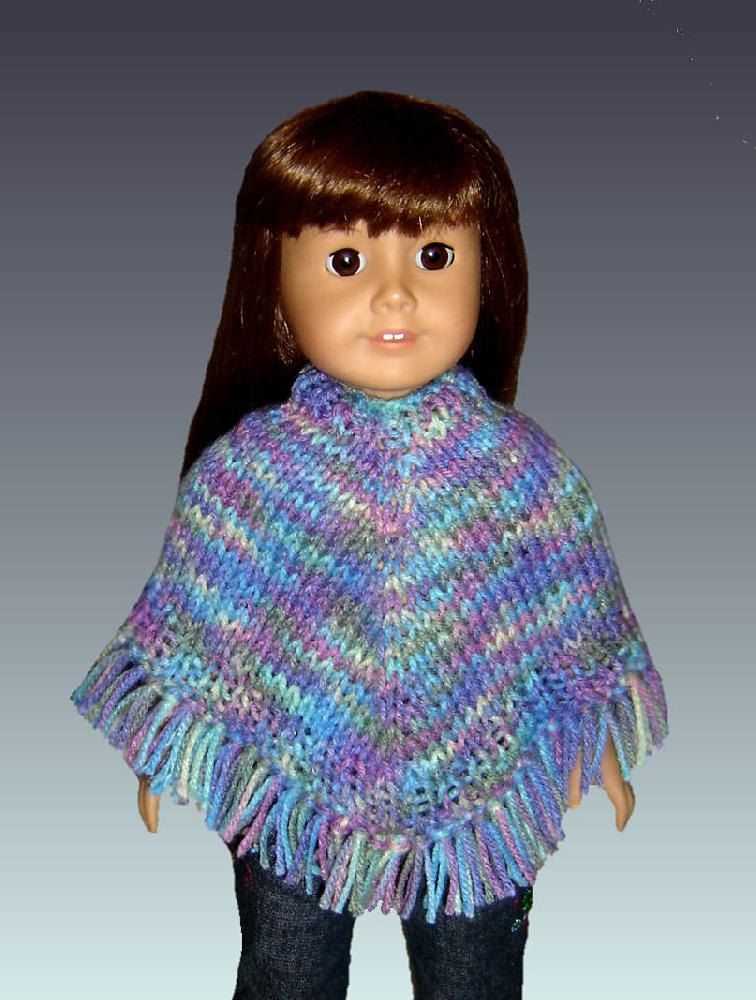 Free doll poncho knitting pattern