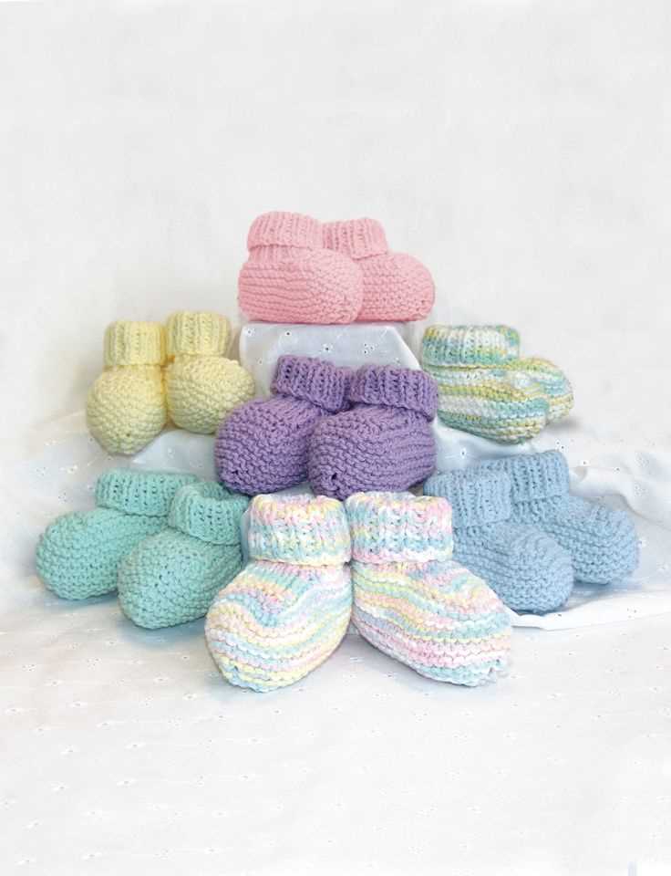 Free knit baby booties pattern